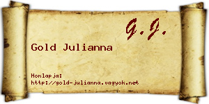 Gold Julianna névjegykártya